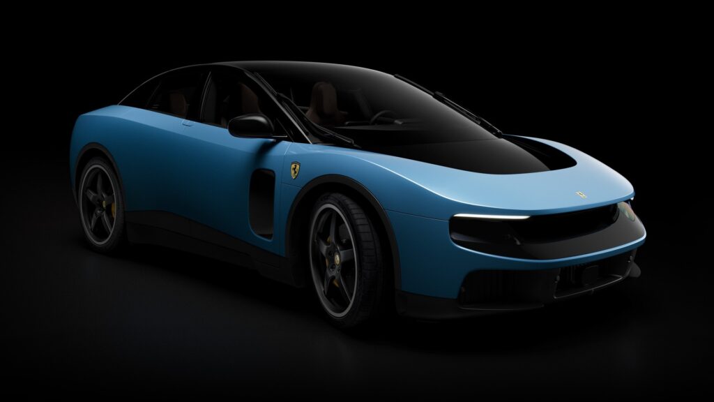 Blue Ferrari Luce Ev